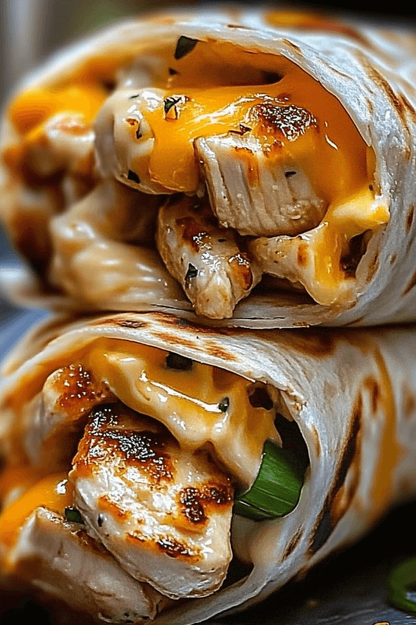 1 Cheesy Garlic Chicken Wraps