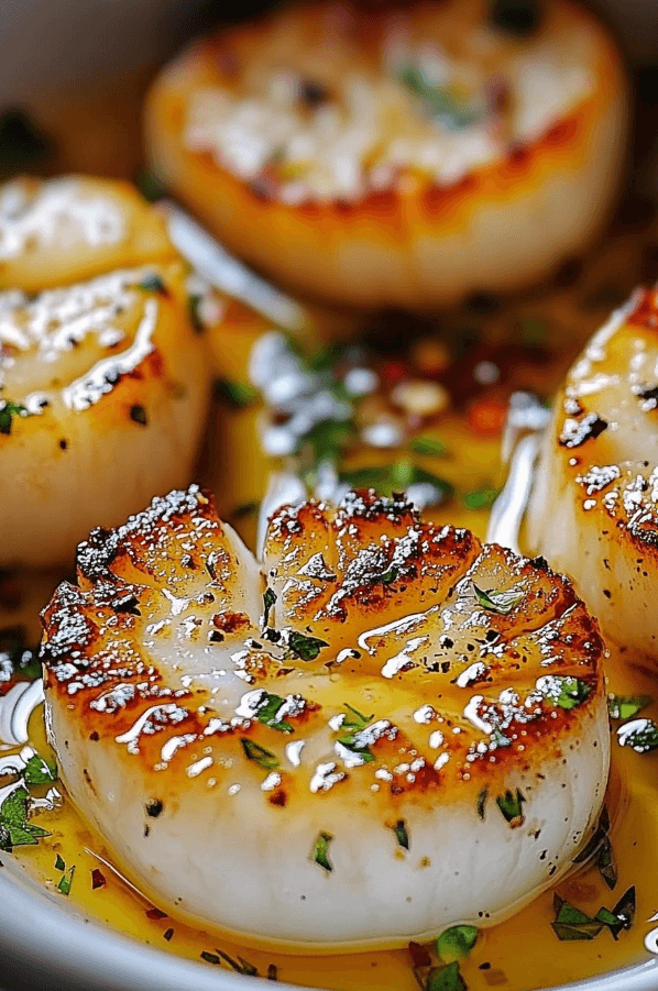 12 Garlic Butter Baked Scallops