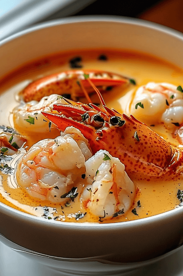 18 Seafood Bisque with Crab, Shrimp, and Lobster