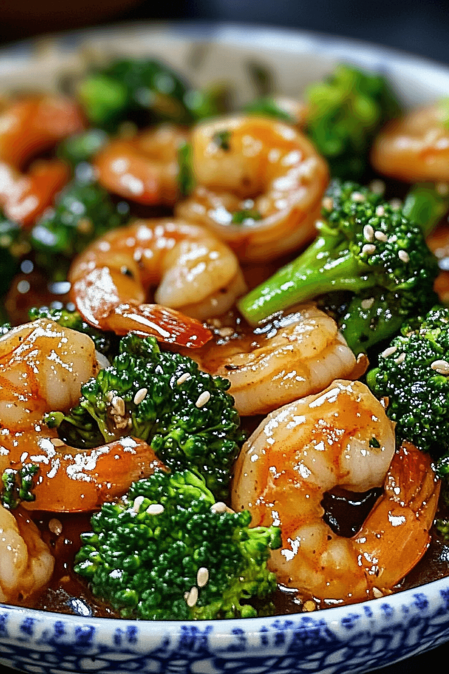 43 Shrimp and Broccoli Stir Fry in Garlic Sauce