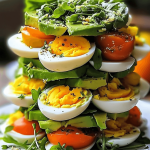 50 Layered Avocado and Egg Salad Tower