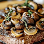 55 Ribeye Steak with French Onions & Mushrooms