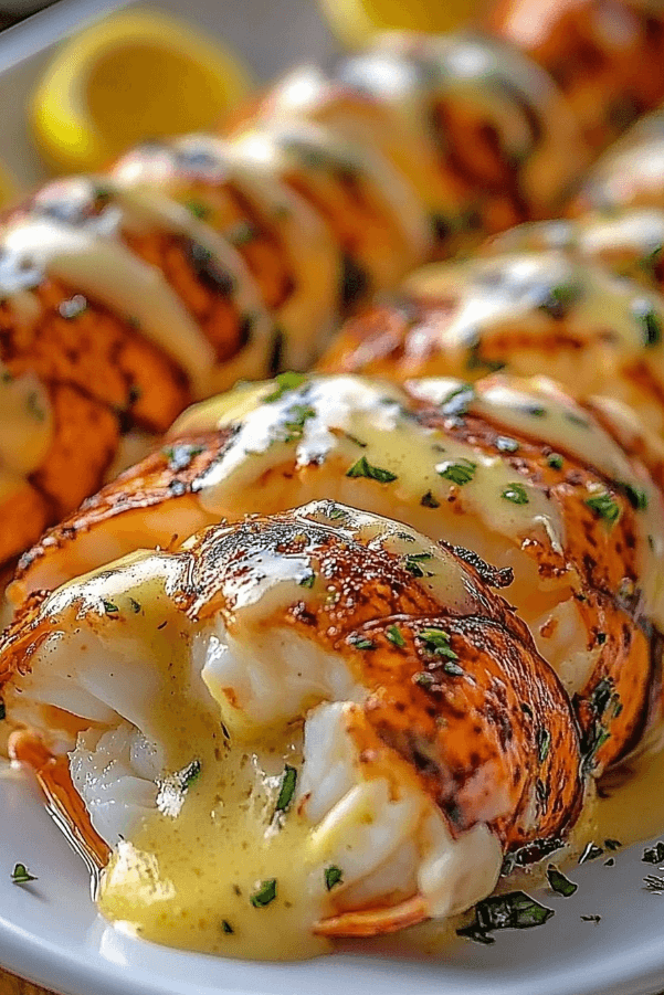 6 Creamy Garlic Butter Lobster Tails