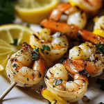 62 Lemon Garlic Shrimp Kabobs