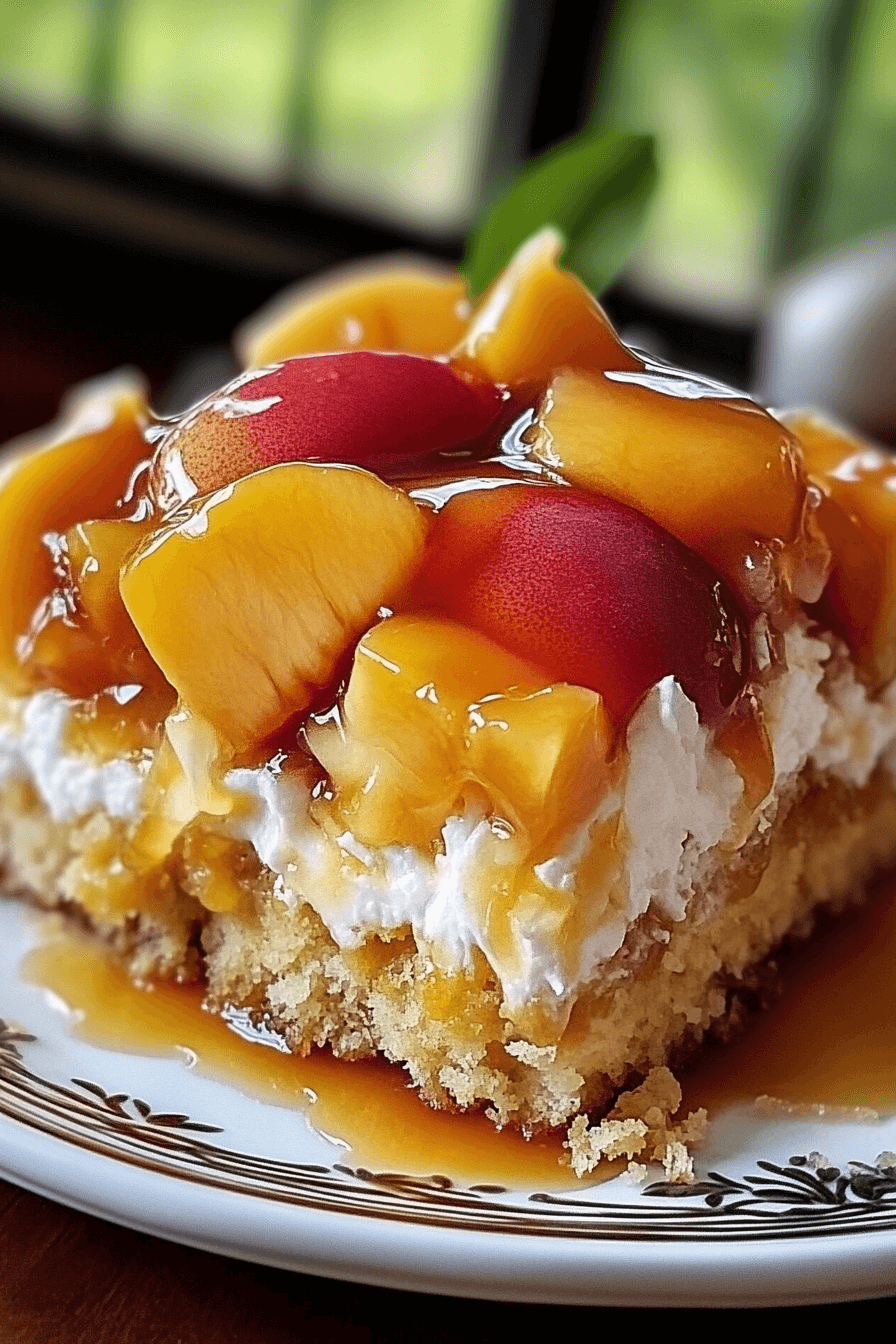 72 Heavenly Summer Peach Cobbler Poke Cake