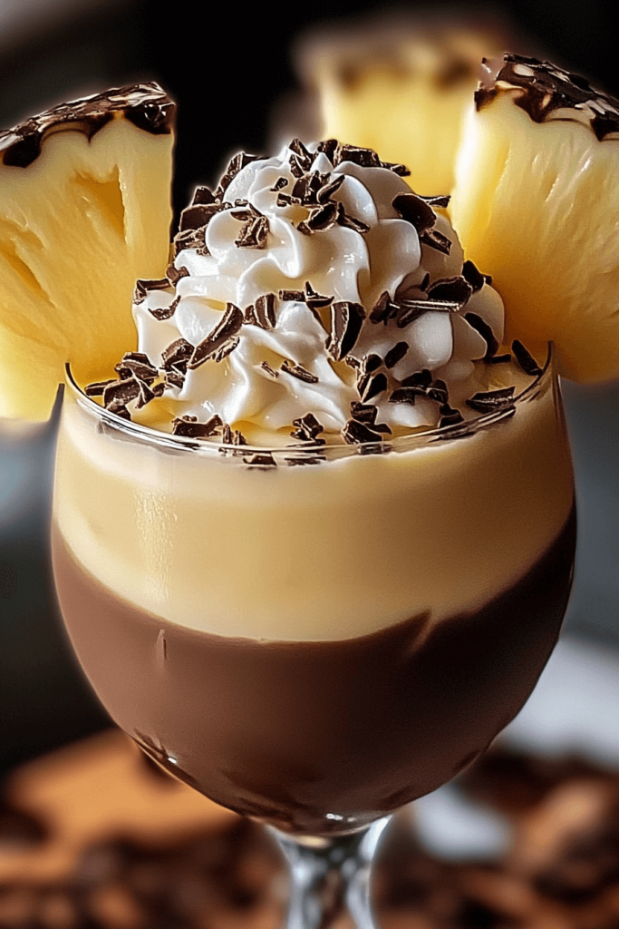 75 Chocolate Piña Colada with Kahlua Cream Frosting