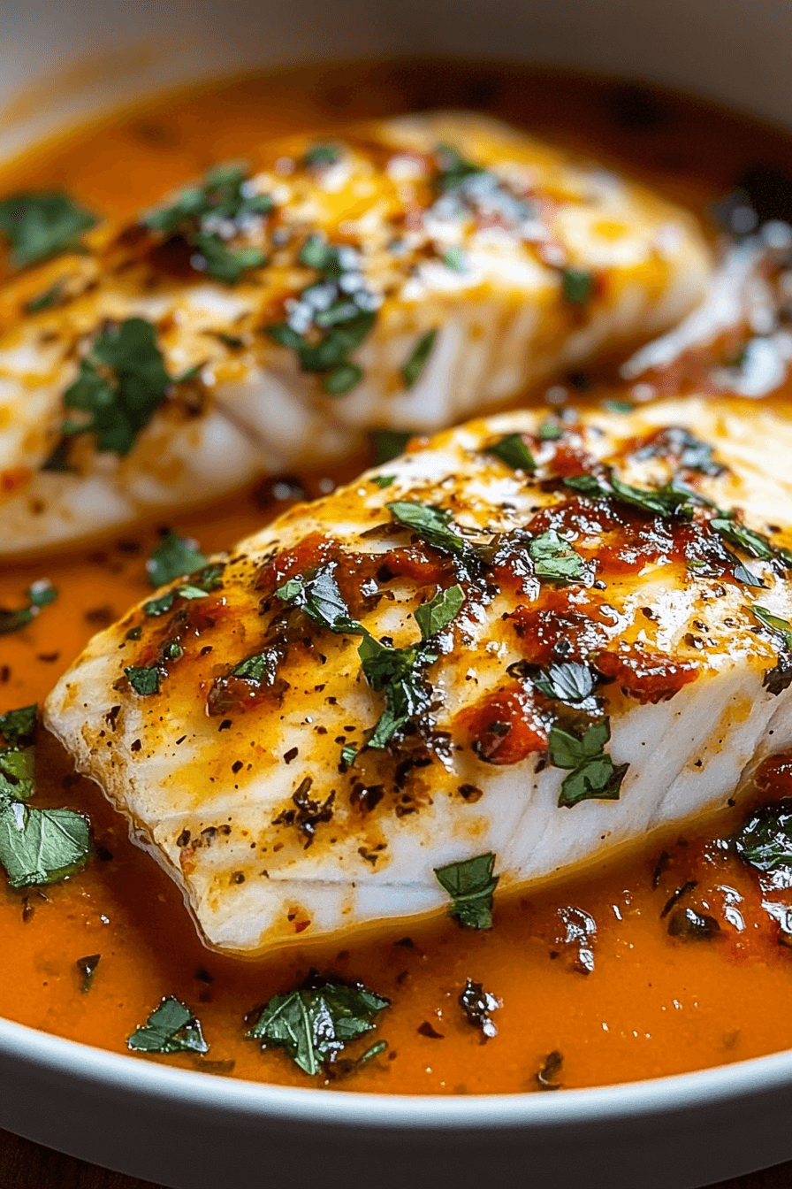 107 Tilapia in Roasted Pepper Sauce