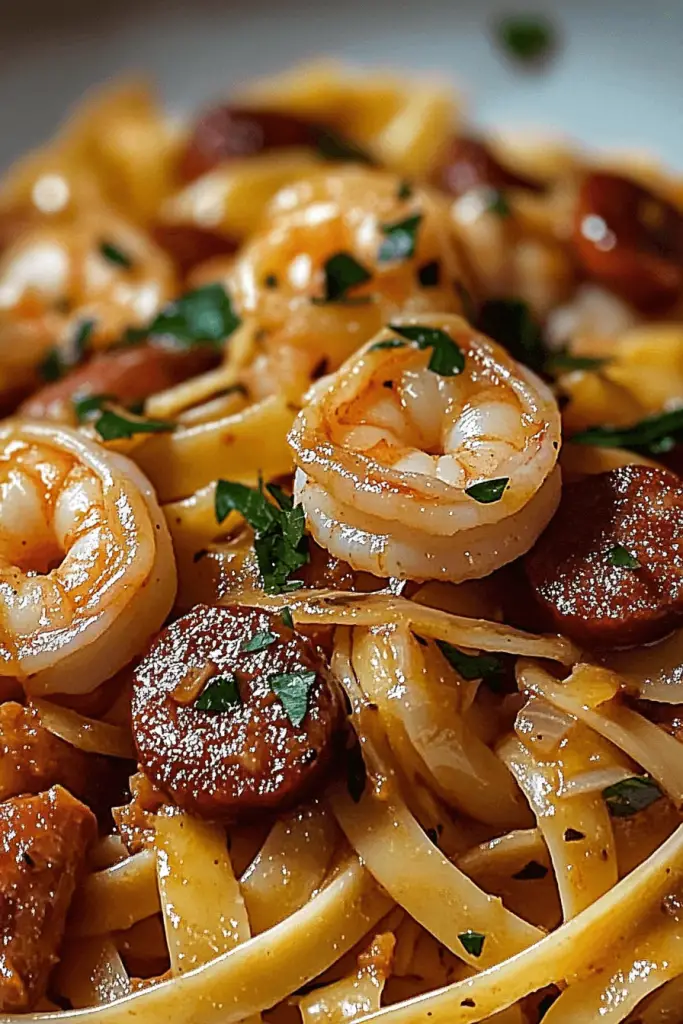 116 Cajun Shrimp Pasta with Andouille Sausage