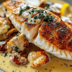 77 Seaside Snapper with Lobster Cream Sauce