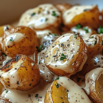 78 Creamy Garlic Sauce Baby Potatoes