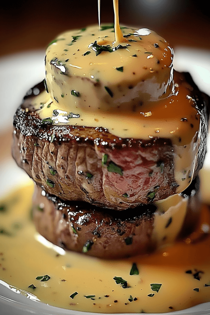 89 Filet Mignon with Creamy Parmesan Mustard Sauce