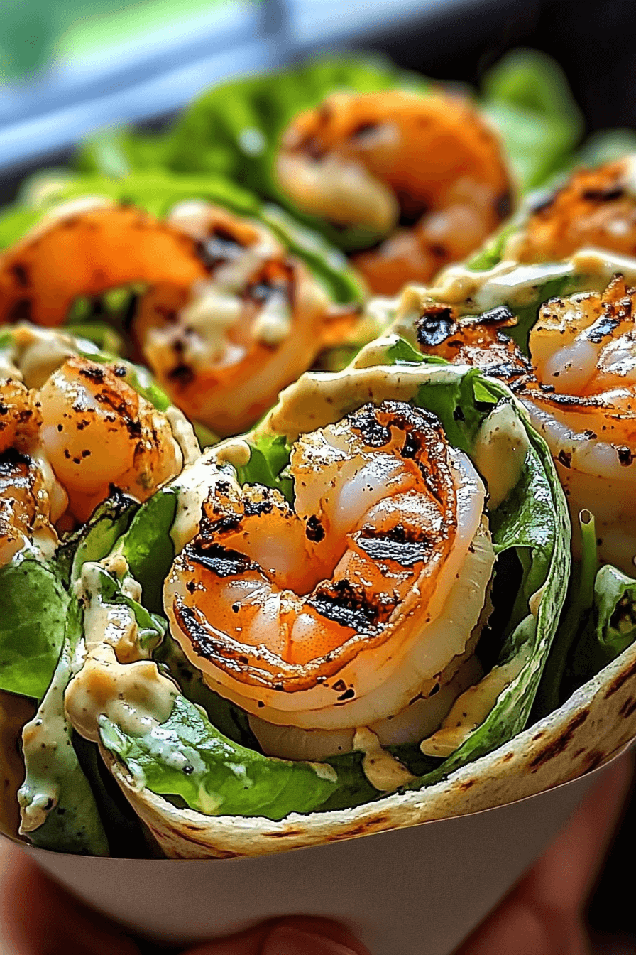 96 Grilled Shrimp Caesar Wraps